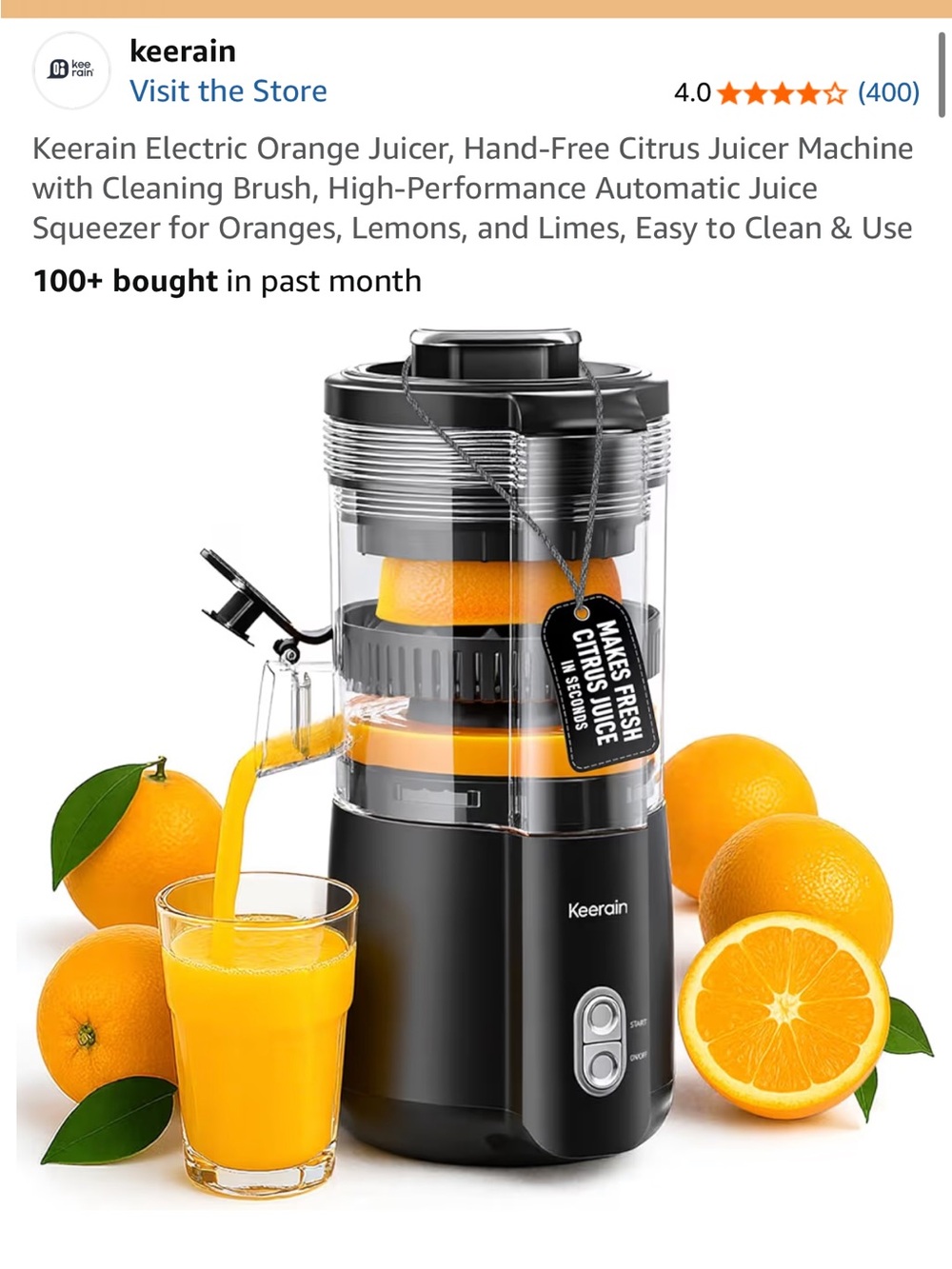 Keerain Electric Citrus Juicer - New in box!